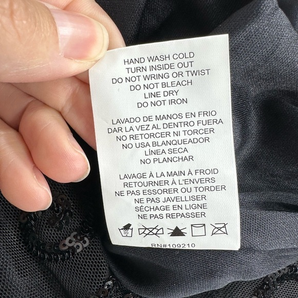 NWT windsor Kaelie Sequin Sheer Mesh Long Sleeve Mini Dress size S - Picture 15 of 15